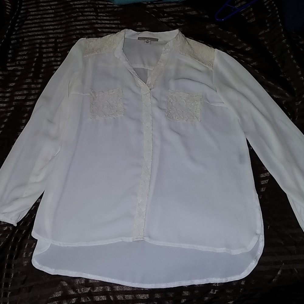 Ivory chiffon blouse